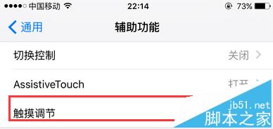 ios9触摸调节怎么用？iPhone 6设置触摸调节的教程4