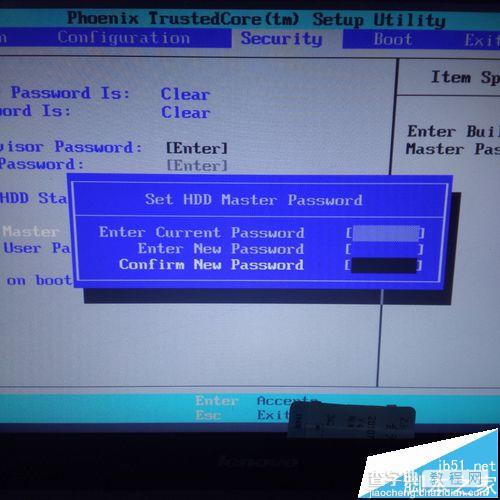 笔记本硬盘HDD User密码password怎么清除?3
