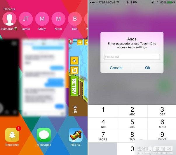 iOS8越狱兼容插件Asos：允许单独为某个应用加密或指纹识别解锁2