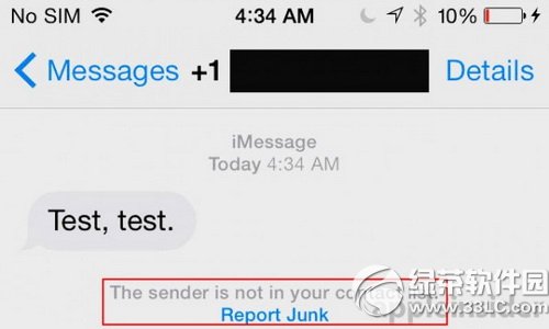 (曝光)ios8.3新功能快速报告imessage垃圾短信1