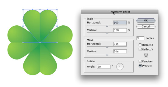 Illustrator 制作四叶草教程5