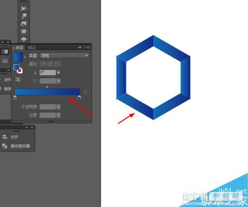 Ai绘制立体的六边形徽章图标8