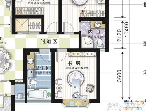 Coreldraw(CDR)详细步骤绘制室内装修彩色平面图实例教程20