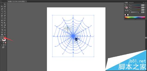 AI绘制比较复杂的蜘蛛网图案教程29