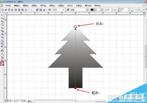 CorelDRAW使用对齐网络绘制圣诞树6