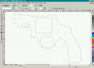 CDR绘制逼真的左轮手枪实例教程5