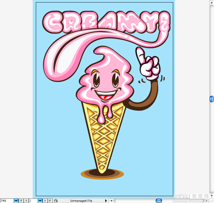 AI绘制可爱的卡通风格奶油冰淇淋海报15