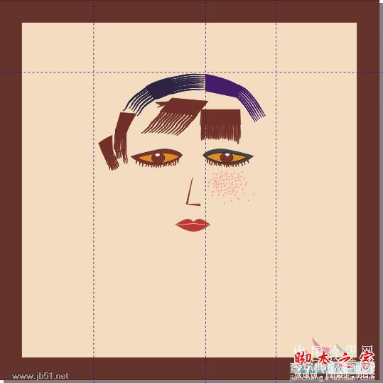 CorelDRAW(CDR)设计绘制矢量抽象人物装饰画实例教程31