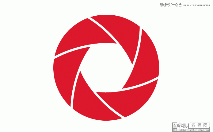 Illustrator实例教程：设计创意的快门红色形状标志1