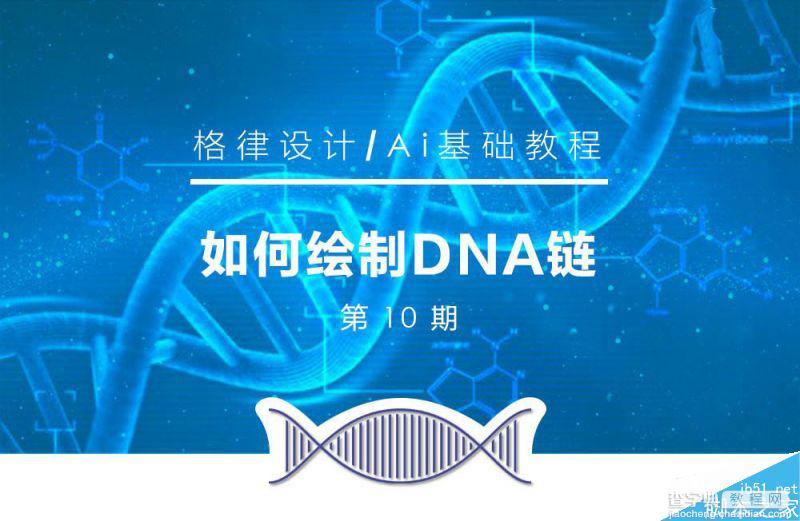 Illustrator绘制一条简洁清新的DNA链1