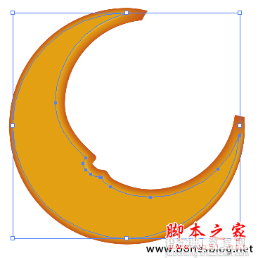 Illustrator(AI)利用路径偏移工具与混合命令设计绘制弯弯的月亮图腾实例教程14