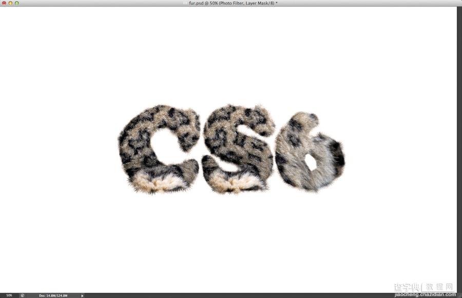 PhotoShop CS6设计制作逼真豹纹立体文字特效教程19
