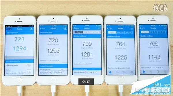 iPhone5升级运行iOS10/9/8/7/6速度对比评测10