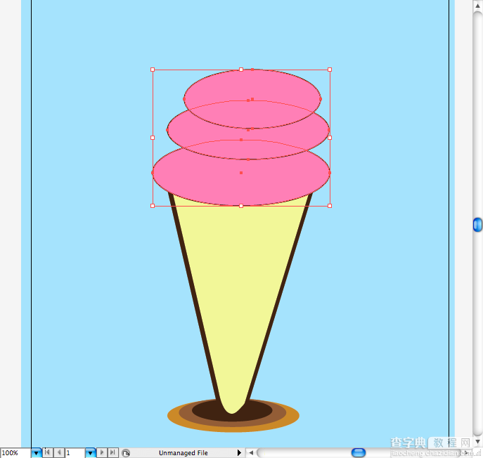 AI绘制可爱的卡通风格奶油冰淇淋海报4