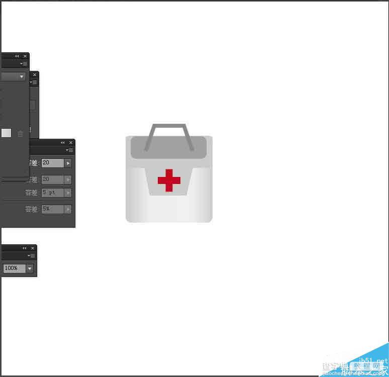 Ai简单绘制一个立体的急救箱图标8