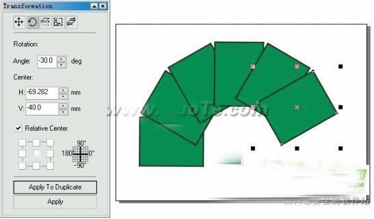 coreldraw中如何精准控制对象 Position和Rotate按钮轻松搞定7