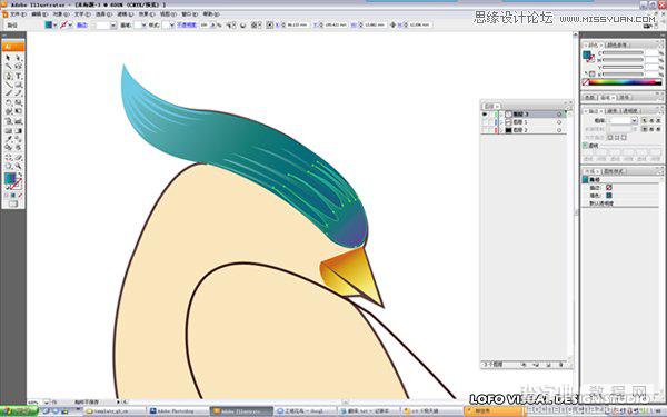 Illustrator绘制中国花鸟画矢量图教程13