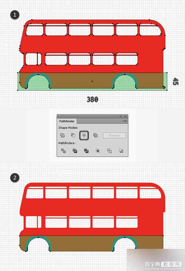 AI绘制一辆双层红色大巴车13