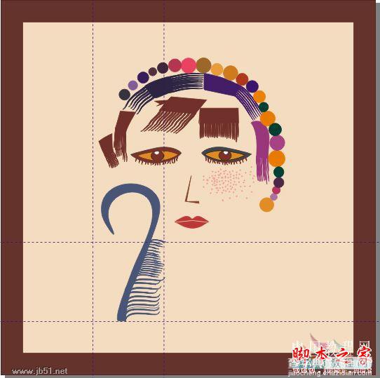 CorelDRAW(CDR)设计绘制矢量抽象人物装饰画实例教程39