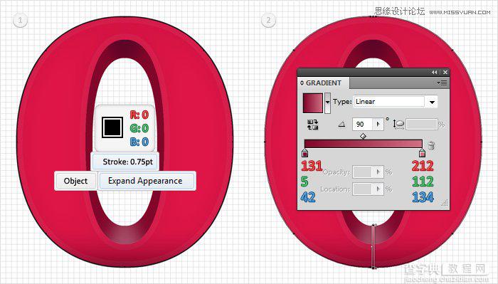 Illustrator(AI)设计绘制出具有立体效果的质感艺术字实例教程11