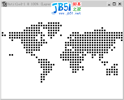 用Photoshop制作数码点阵地图特效6