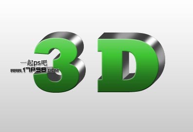 photoshop设计制作3D立体金属字特效14