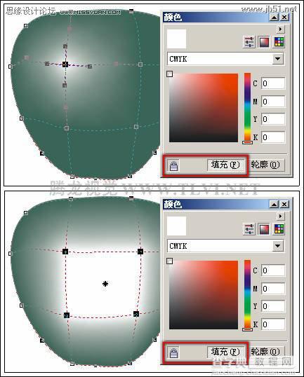 CorelDRAW(CDR)利用“交互式网格填充”工具填充对象实例教程13