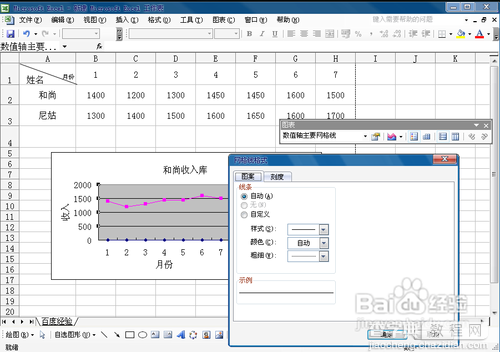 用excel2003制作折线图方法图解7