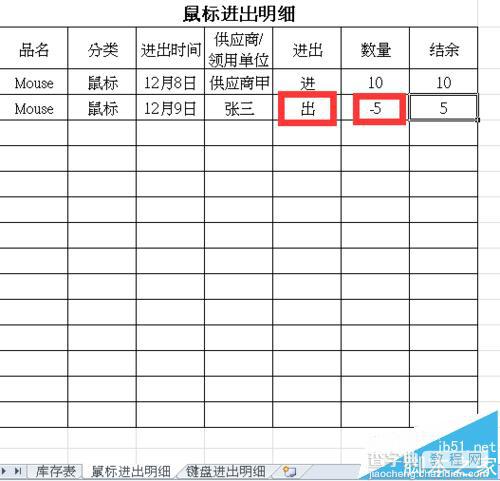 excel怎么制作仓库库存管理表格?7