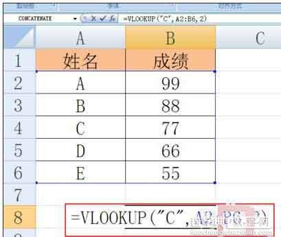 在excel中如何使用vlookup函数?6