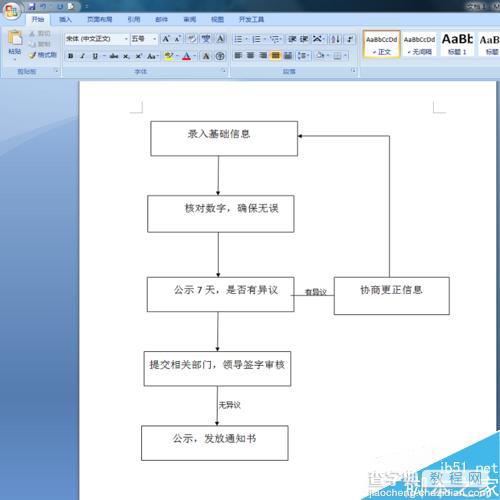 用word2007版绘制流程图的方法介绍5