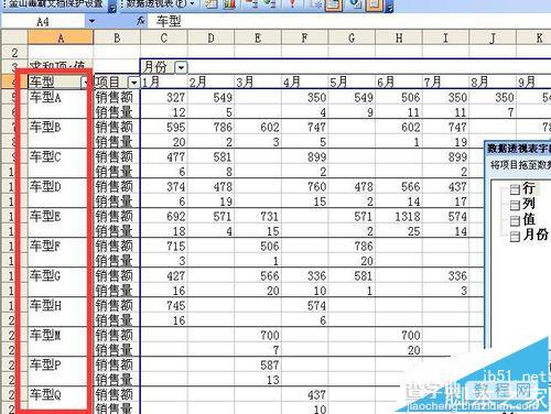 excel表格中多重合并计算数据区域透视表汇总实例21