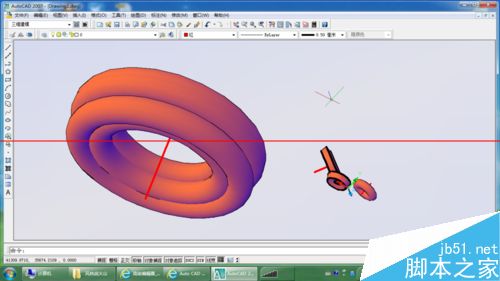 CAD中3D建模旋转rev命令怎么使用？1