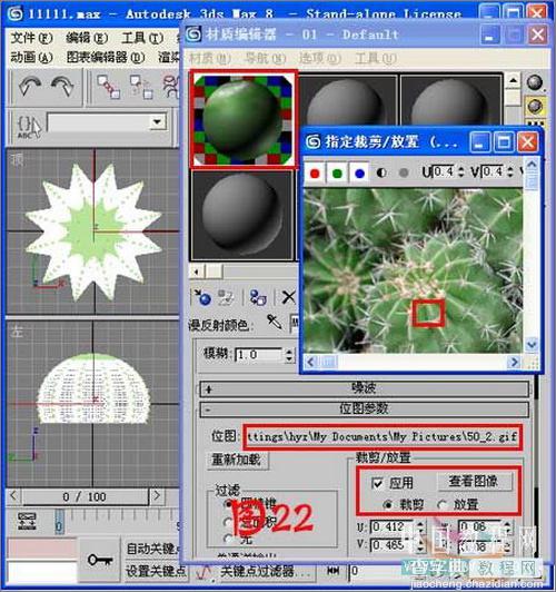 3DS MAX中利用毛发修改器制作逼真仙人球效果23