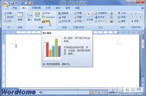 在Word2007文档中插入图表的方法步骤1