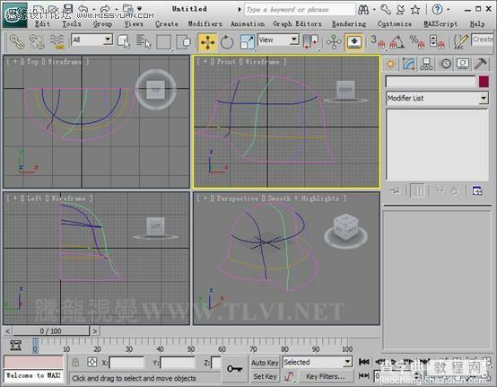 使用3D MAX2011中的面片建模的方法完成头盔建模制作15