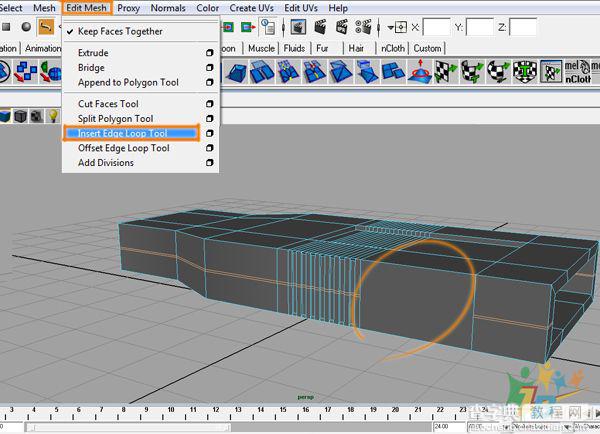 用MAYA制作精巧的USB连接线模型17