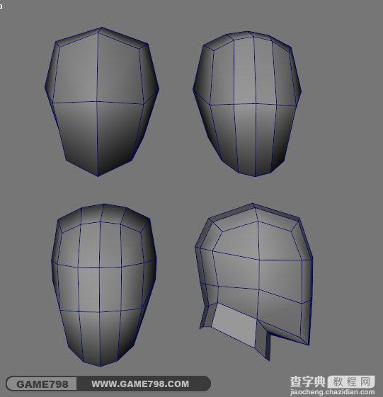 3dsmax 结合maya制作中世纪次世代人头布线教程7