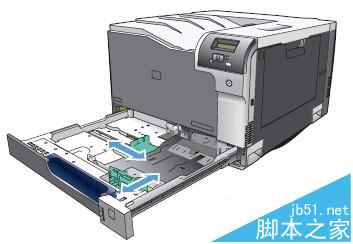 HP CP5225彩色激光打印机怎么给纸盒1和纸盒2放纸?5