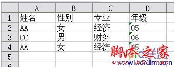 在Excel2003/2007中删除重复数据、重复行的图文方法介绍1