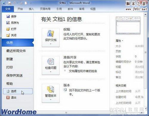 在Word2010中如何启用或禁用Office加载项1