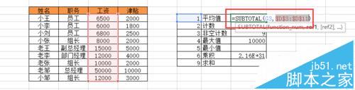 Excel2013中怎么Subtotal函数实现快速统计?9