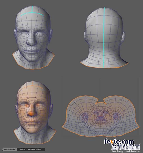 3dsmax 结合maya制作中世纪次世代人头布线教程38