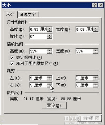 word中怎么裁剪插入的图片 word2003与word2007裁剪图片步骤5