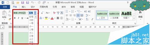 word2013罗马数字字磅的字体怎么改成中文字号?5