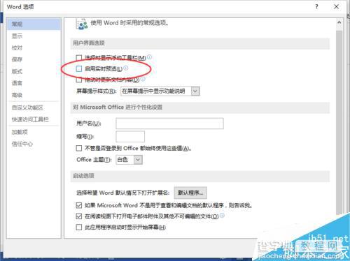 Word2013怎么取消启用实时预览的功能呢?1