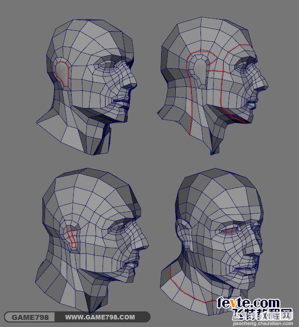 3dsmax 结合maya制作中世纪次世代人头布线教程12