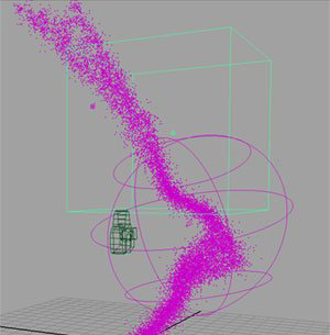 MAYA粒子制作一缕青烟的效果6