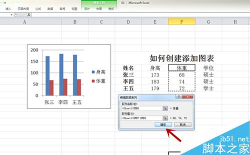 Excel如何创建添加图表(新数据列)?8