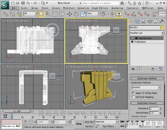 3dmax 2011 ProBoolean建模的相关参数设置34